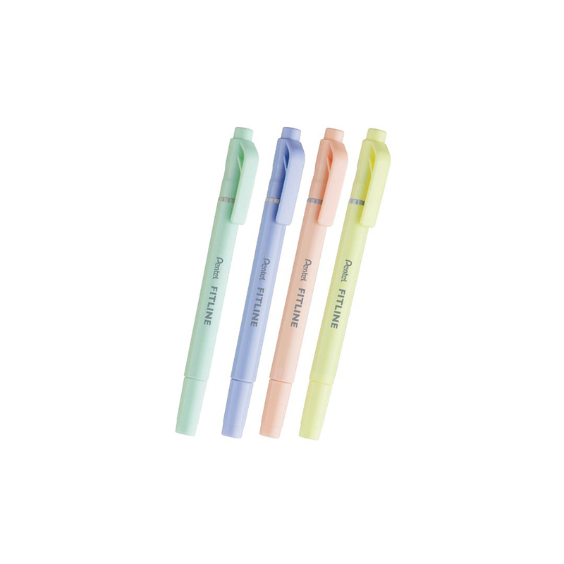 Pentel粉彩雙頭螢光筆4入, , large