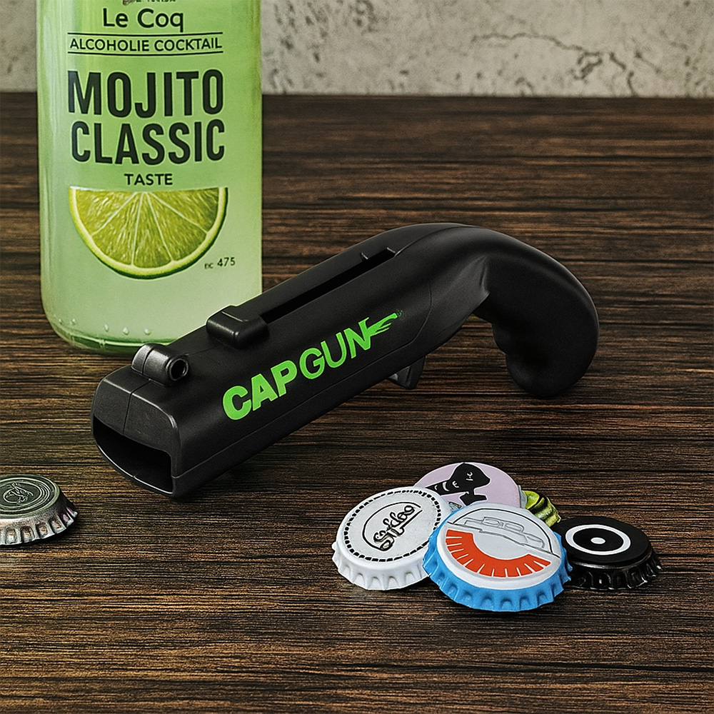 手槍造型開瓶器【4色可選】 射擊開瓶器 啤酒開瓶器 手槍發射開瓶器 開瓶器 派對遊戲 派對玩具 喝酒道具 開罐器 趣味禮物禮品, , large