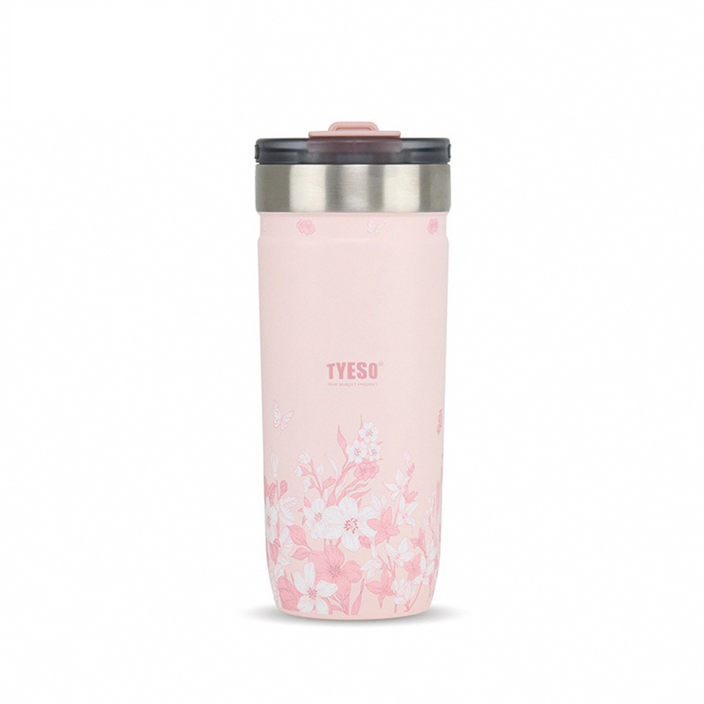 【H&R安室家】泰碩 TYESO 花卉系列304不鏽鋼吸管杯710ml(H42), , large