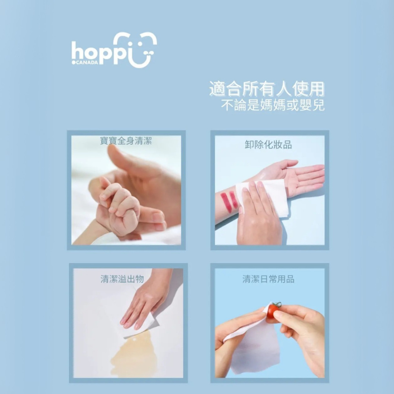 【意創趨術】Hoppi 雲柔乾濕兩用巾 100抽 12包/箱, , large