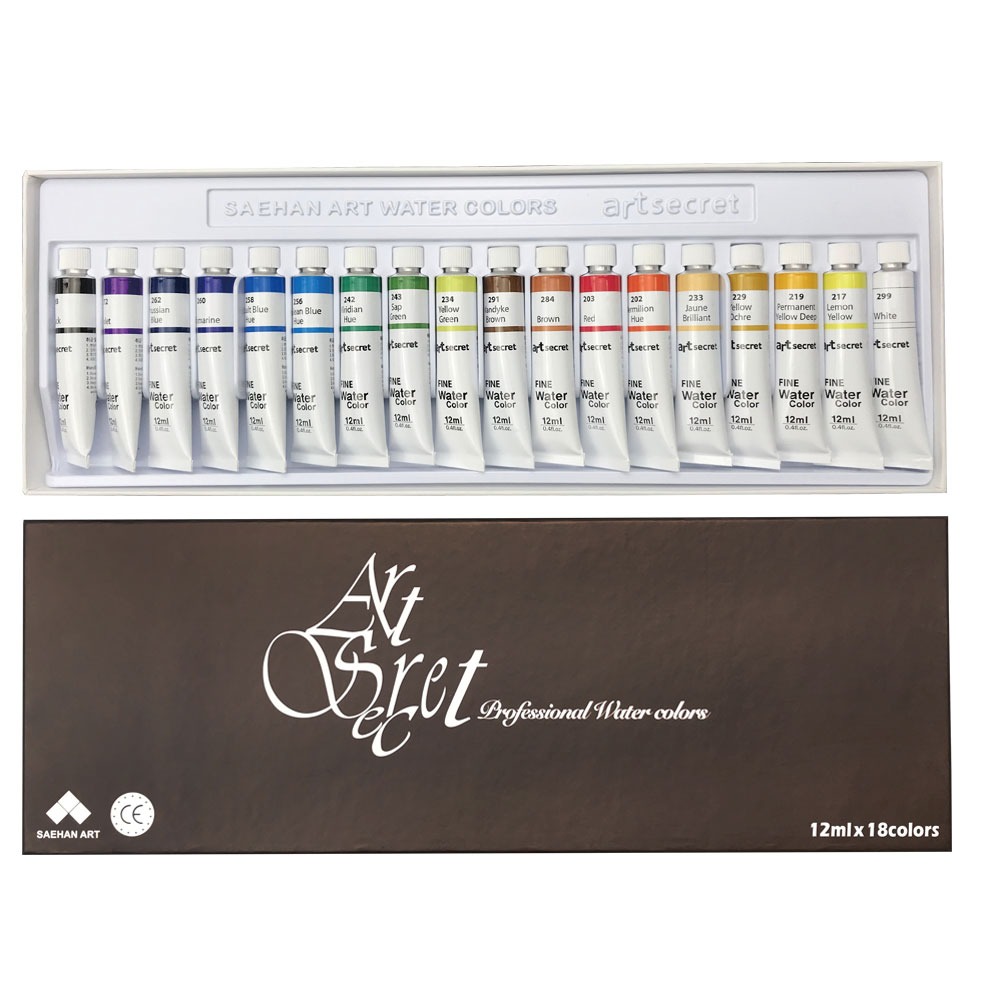 【Art Secret】藝術家 秘密 透明 水彩 12ml 18色 / 組 B021218B