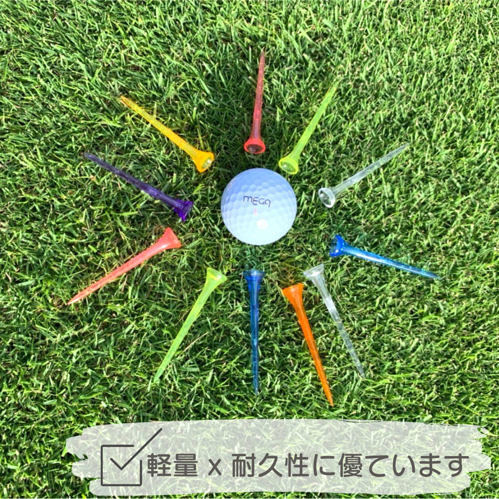 [標準桿] MEGA GOLF Crystal Plastic Golf Tee (Pack of 7) Durable, , large