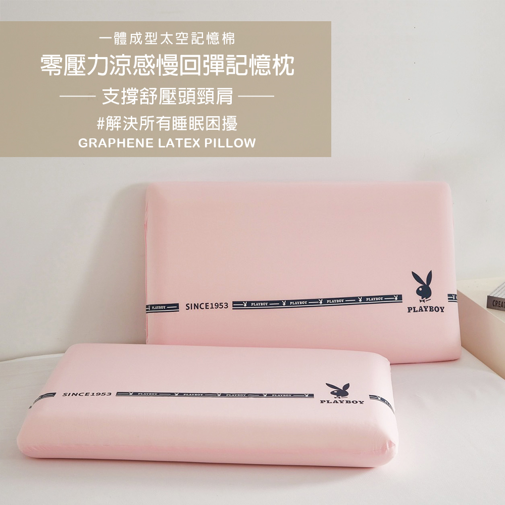 【PLAY BOY】零壓力涼感慢回彈記憶枕(止鼾枕/釋壓支撐/透氣好眠/太空記憶棉)灰色, 灰色, large