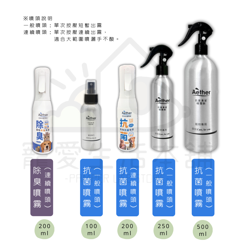 【寵愛生活本舖】Aether依鈦抗菌專家 寵物抗菌噴霧 寵物除臭噴霧, , large