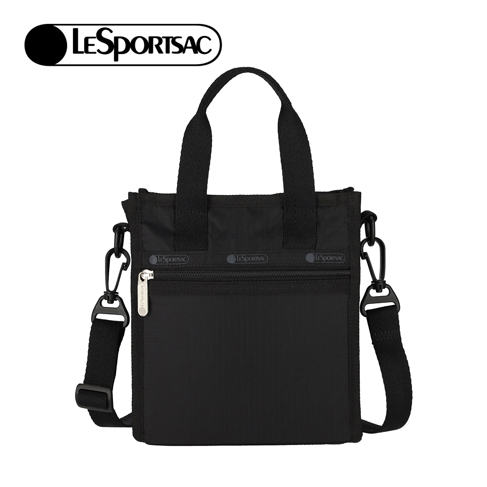 Lesportsac 迷你方型托特包 通勤隨身包 肩背手提袋 手機包 送禮 禮物 女包 男包 情人節禮物(永恆黑)L252-3714PB-R086, , large