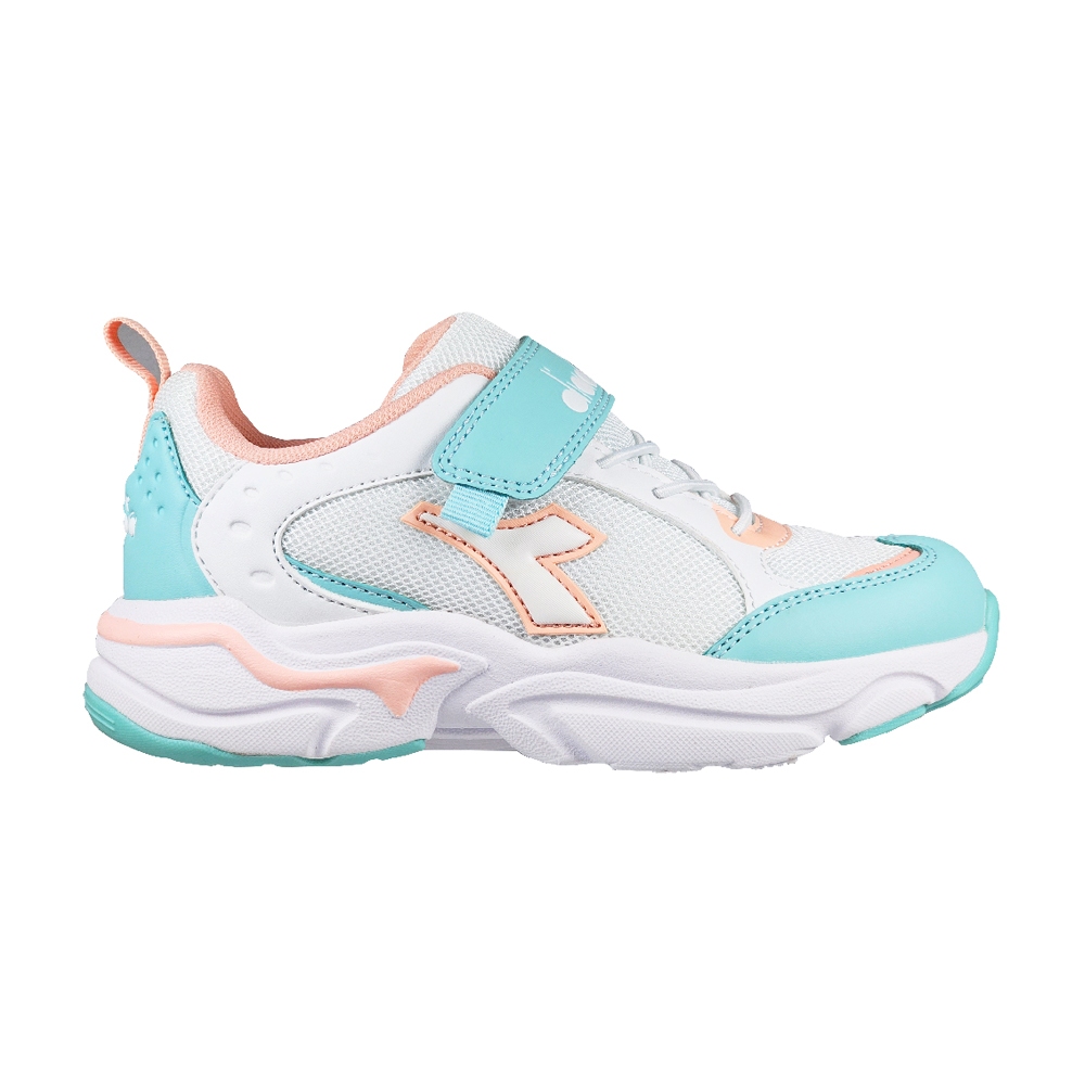 DIADORA迪亞多那 時尚兒童運動鞋 童運動鞋 童鞋 寬楦 透氣 保護後跟 吸震 減壓 健康鞋墊 止滑 黑藍 白綠, , large