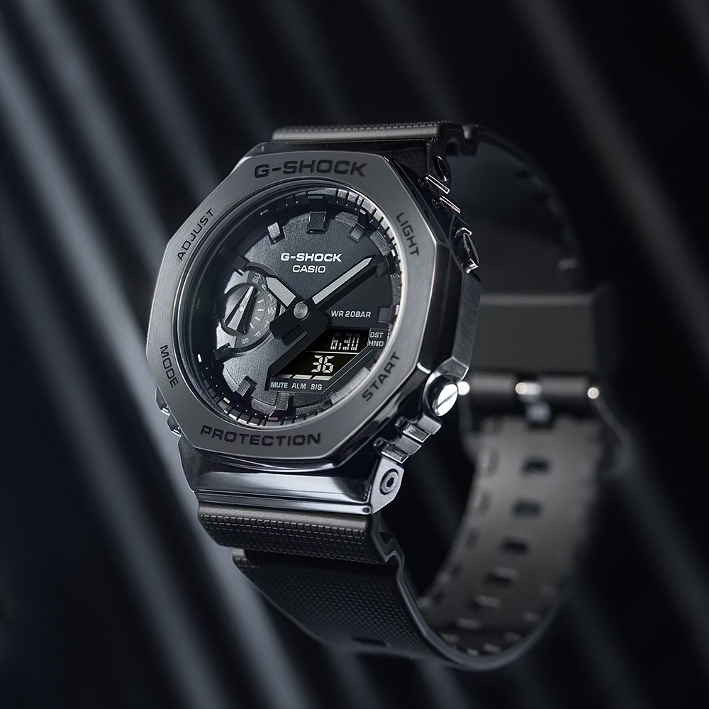 CASIO 卡西歐 G-SHOCK 八角雙顯手錶 GM-2100BB-1A, , large