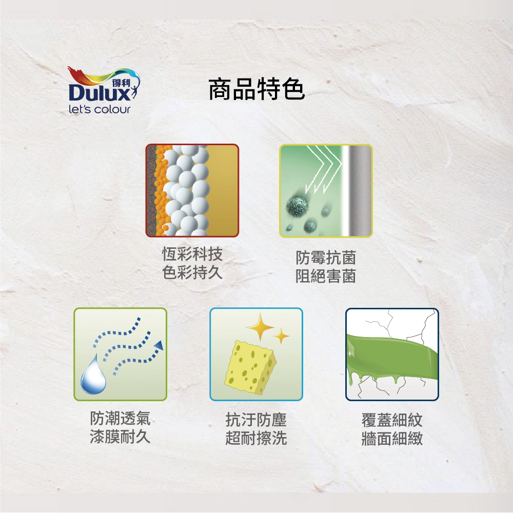 〔得利〕986全效合一竹炭乳膠漆2190玫瑰白(G), , large