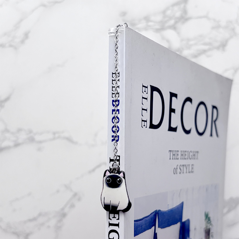 Cat Pendant Chain Bookmark, , large