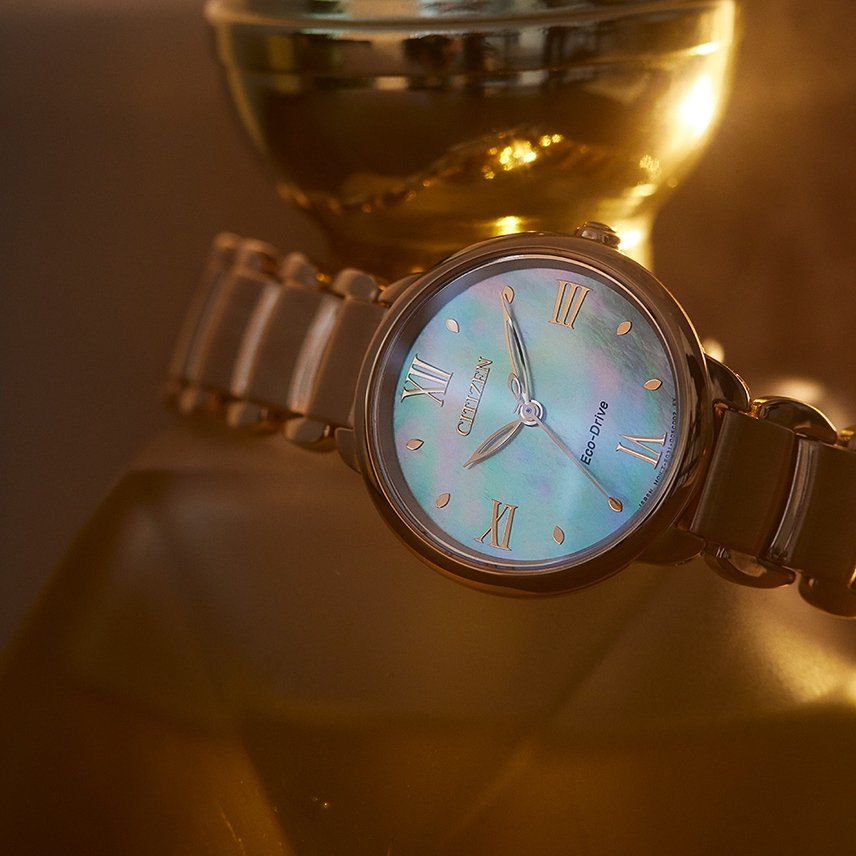 CITIZEN 星辰 聖誕節推薦錶 L系列 光動能大三針女錶 EM0928-84D, , large