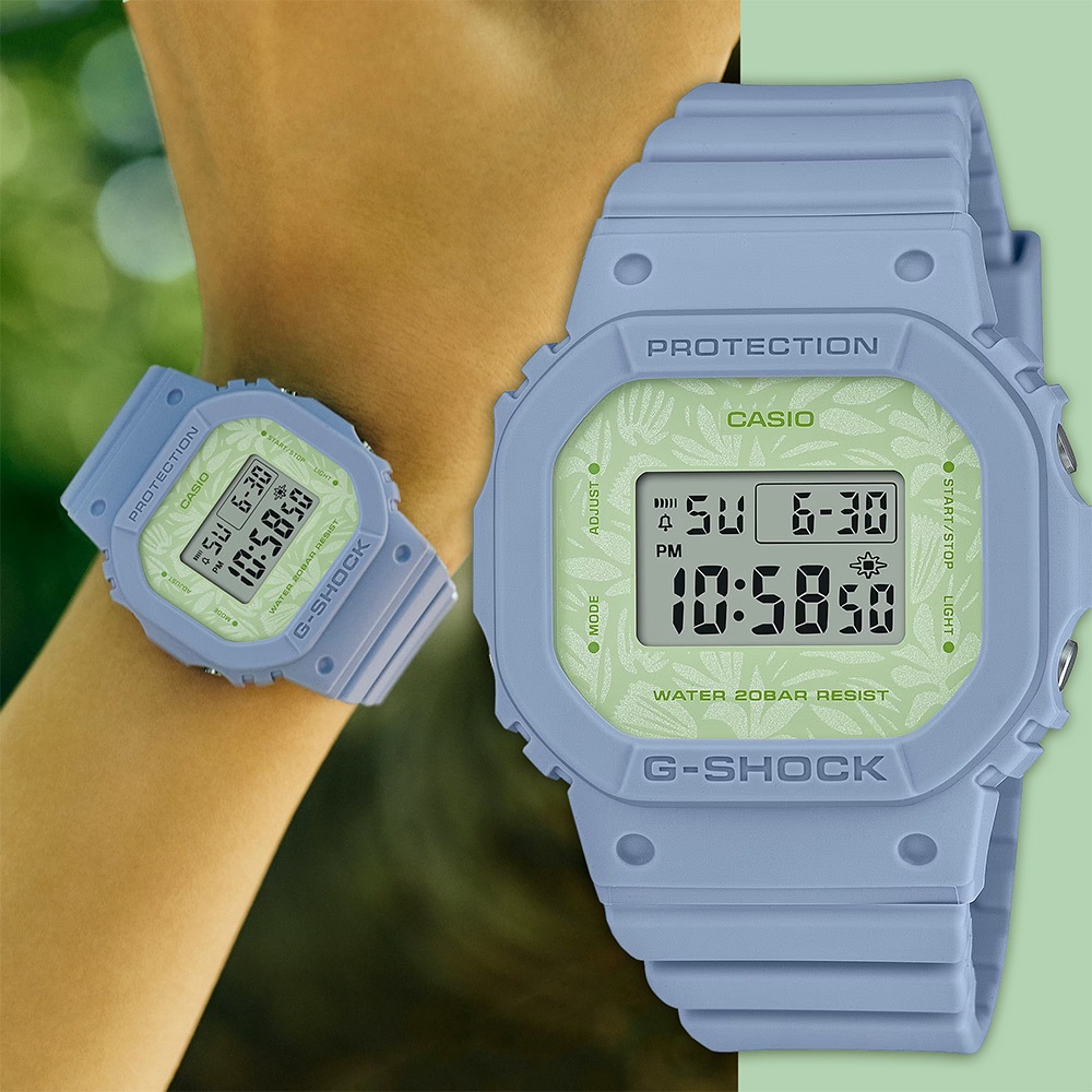 CASIO 卡西歐 G-SHOCK 草本系列女錶-嫩芽綠 GMD-S5600NC-2, , large