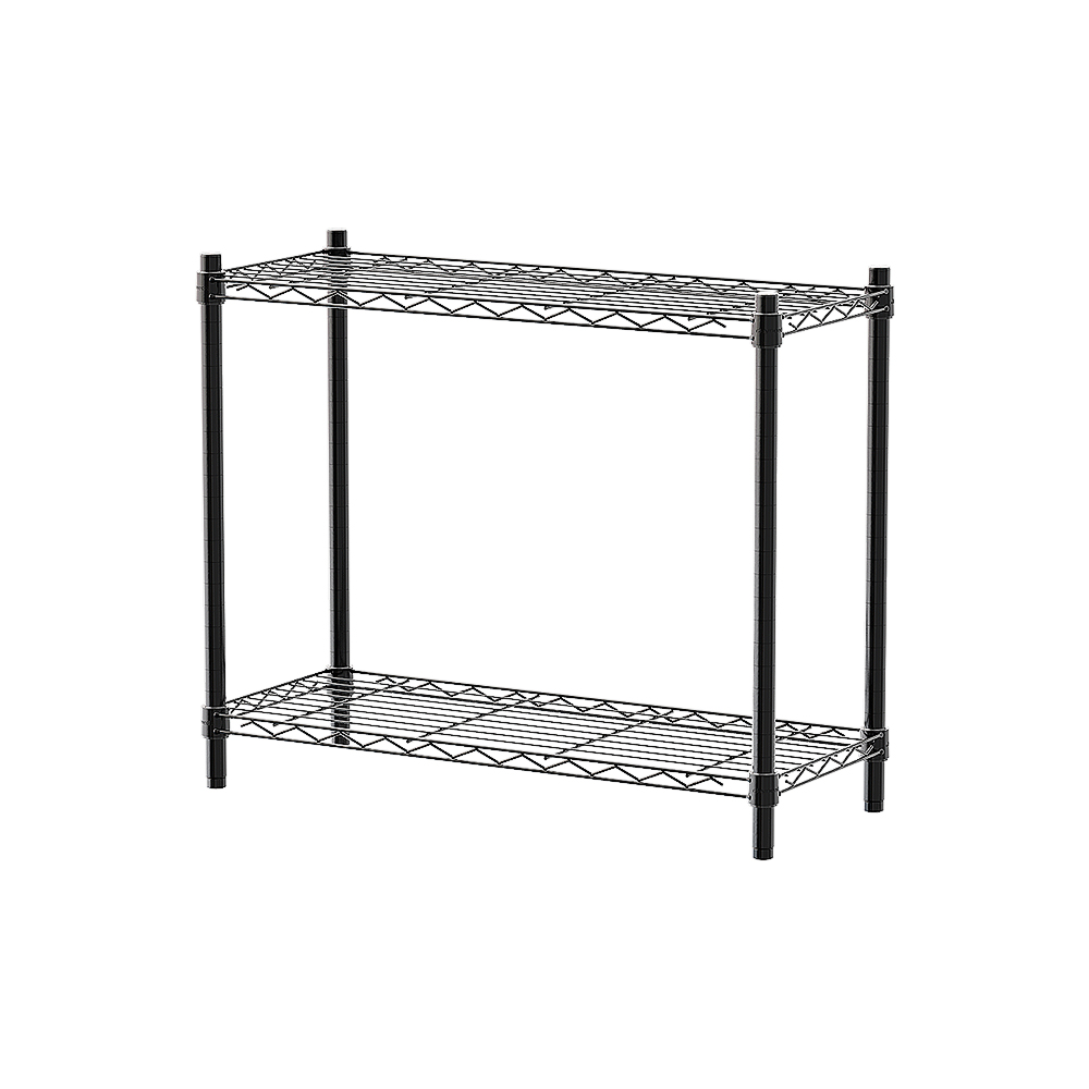 【Y HOUSE】76x30x60cm Lightweight Two-layer Iron Rack Iron Rack Shelf - Painted Black