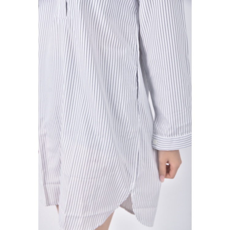 (M) eyescream質感條紋藍色長袖上衣二手衣, , large