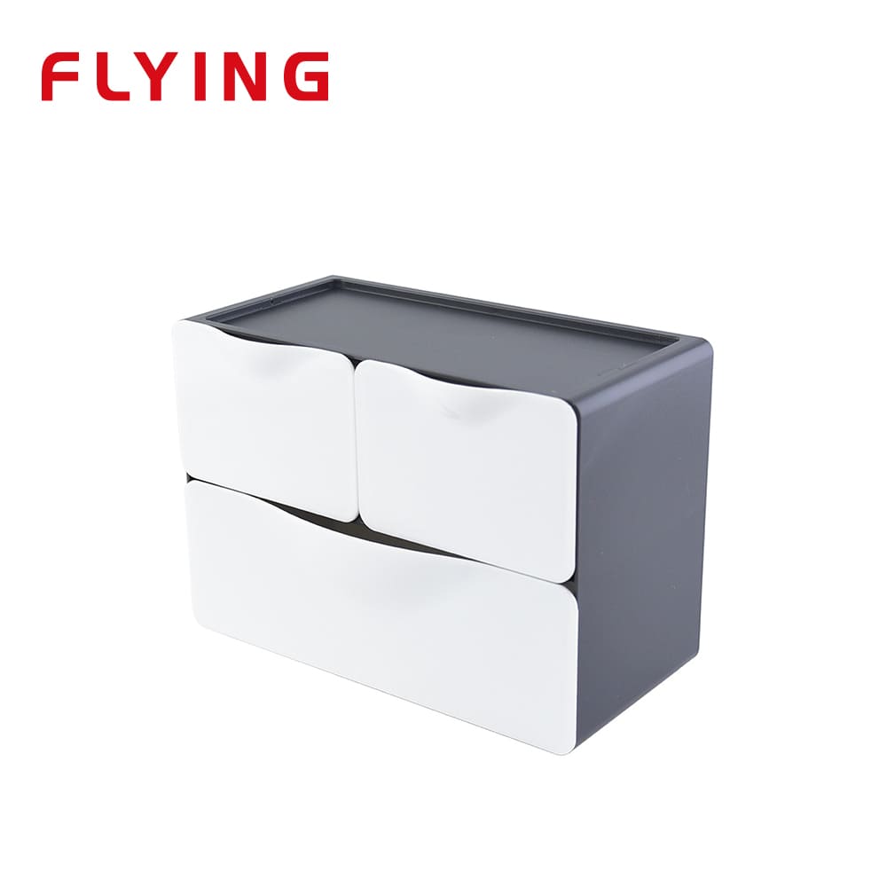 需預訂 FLYING 雙鶖】BS-9573 多功能可堆疊三層收納盒(1大2小), , large