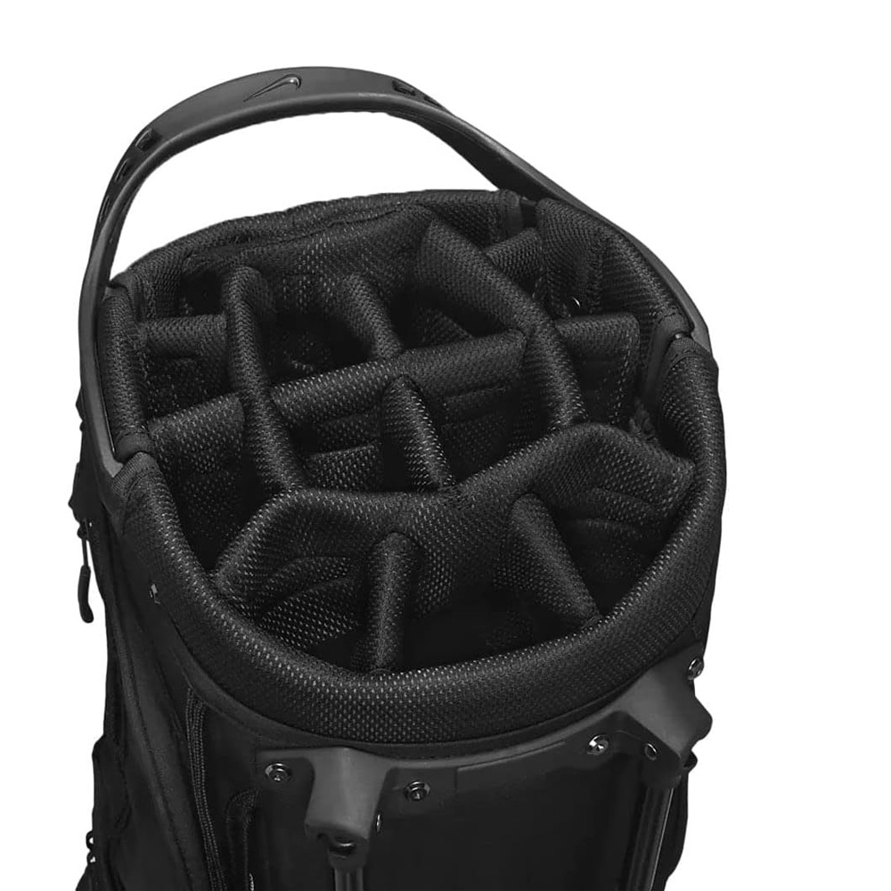 NIKE AIR HYBRID 2 腳架袋 球桿袋 高爾夫球袋 14格 保冷袋 防水罩 雙背帶 可拆球袋 耐用束帶 黑, , large