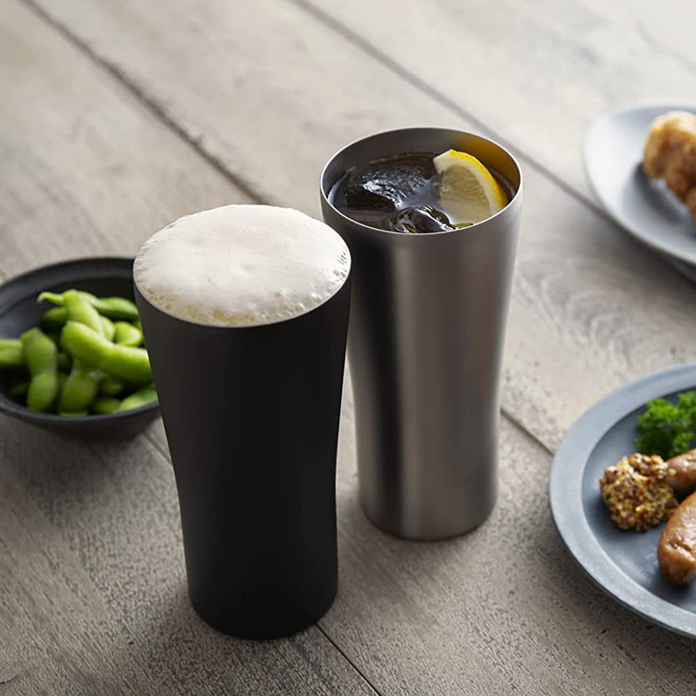 【日本孔雀Peacock】不鏽鋼真空斷熱 居酒屋 保冷保溫 啤酒杯 鋼杯420ML-任選色, , large