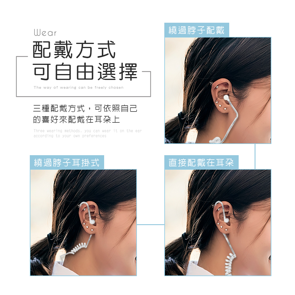 [HANLIN]-28S-AIRMIC (適用TLK28S對講機) 空氣導管3.5mm麥克風耳機 #對講機專用 #3.5mm插頭, , large