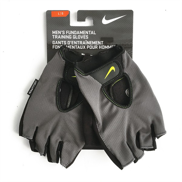 Nike Fundamantal Training Gloves 男 基礎 健力 手套 灰 [NLGB2097LG], , large