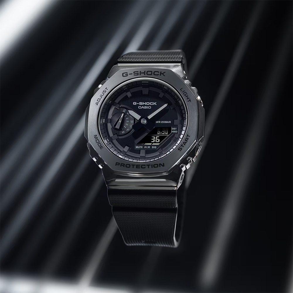 CASIO 卡西歐 G-SHOCK 八角雙顯手錶 GM-2100BB-1A, , large