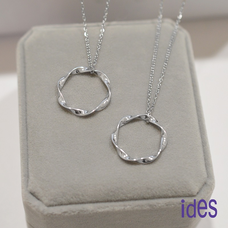 [ides愛蒂思] 情人禮 歐風精品設計系列PT950鉑金對鍊情侶對鍊/契合（小+小）, , large