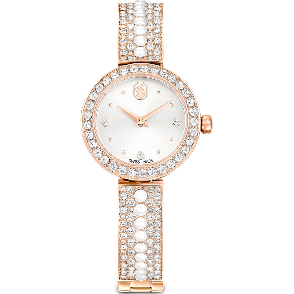 SWAROVSKI 施華洛世奇 Matrix Pearl 水晶珍珠手鐲式手錶 女錶-29mm 送禮推薦 5705406, , large