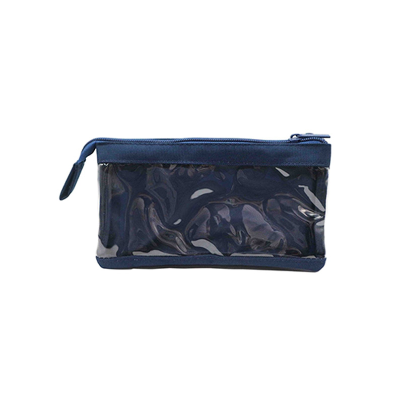 【PENROTE 筆樂】多層透明筆袋 藍, , large