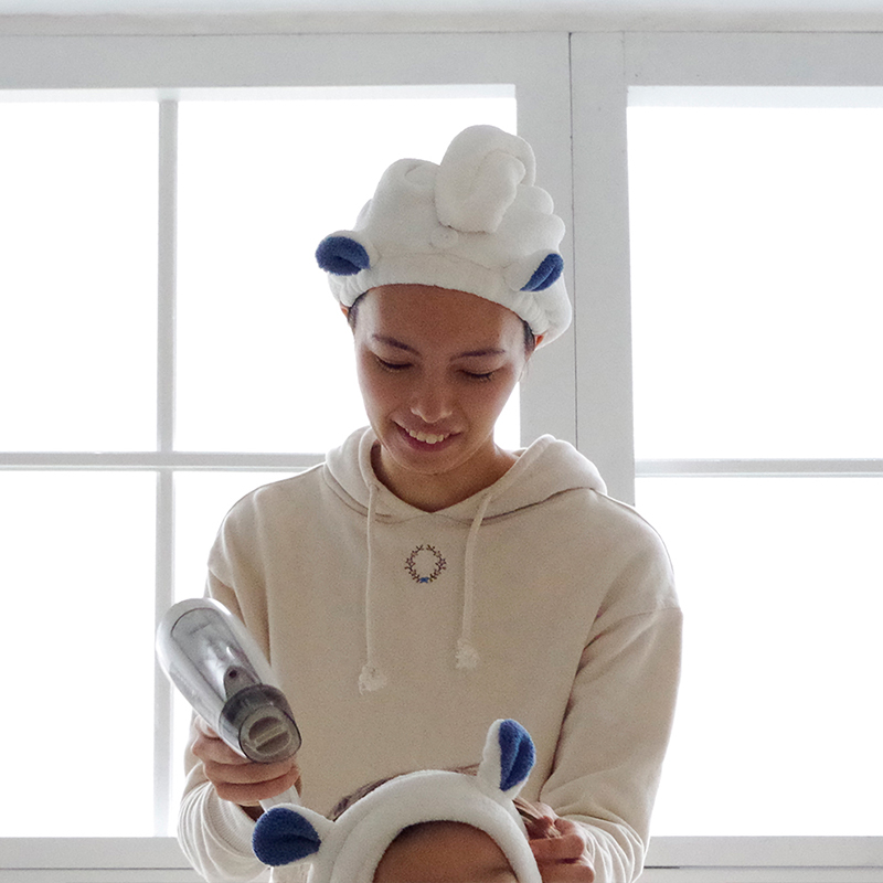 Water Absorption Animal Hair Turban Polar, , large