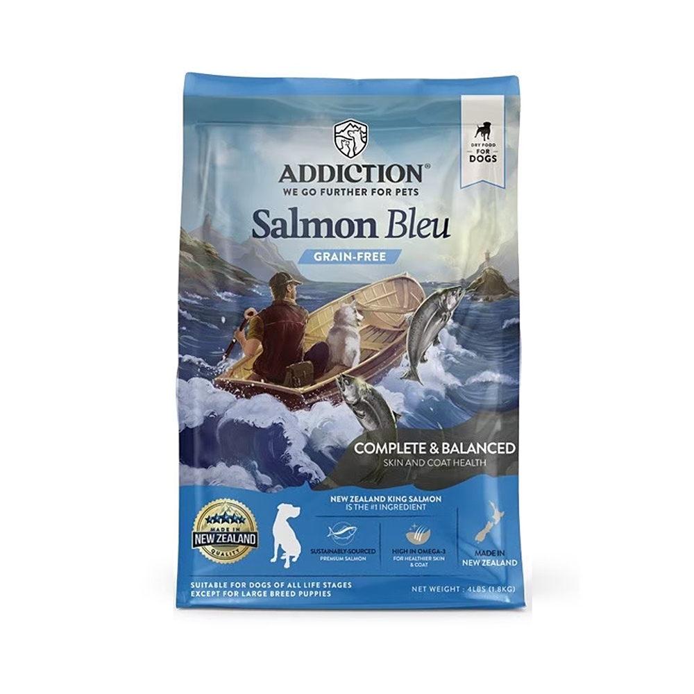 【ADDICTION 自然癮食】藍鮭魚 無穀全齡犬飼料9kg, , large