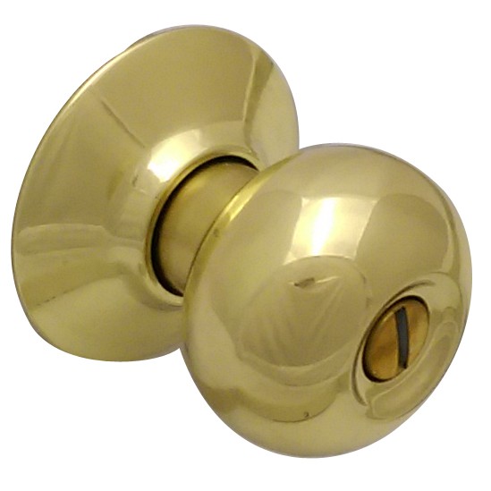 喇叭鎖 廣安牌 金色 C9710 裝置距離60mm 無鑰匙 浴室鎖 廁所用, , large