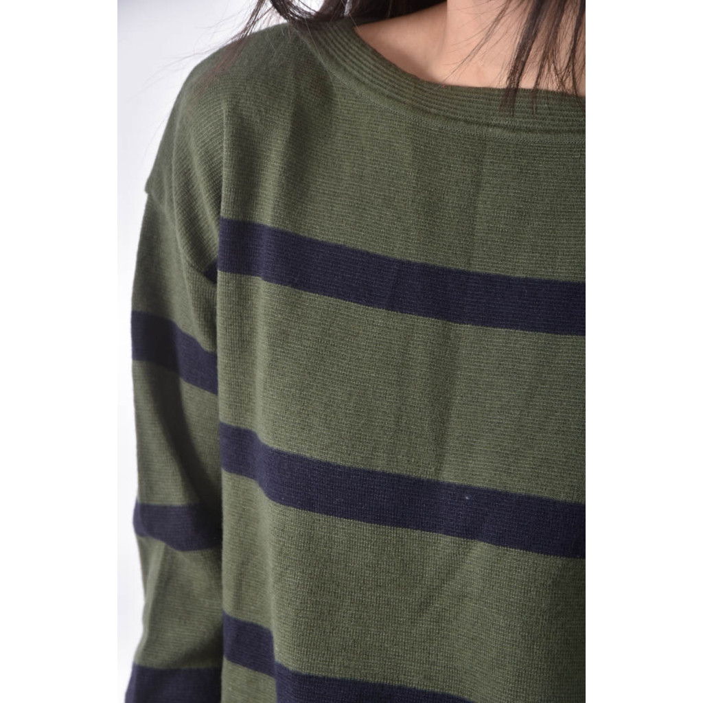 (XL) untitled條紋綠色長袖上衣二手衣, , large