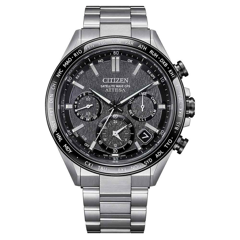 CITIZEN 星辰 GPS衛星對時光動能鈦金屬手錶 CC4058-67X, , large