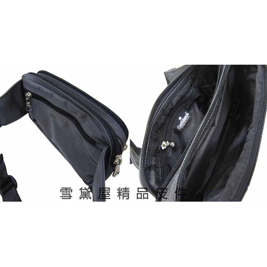 ~雪黛屋~CAUTION腰包台灣製造品質保證外袋可放6吋機運動休閒高單數防水尼龍布材質腰背斜側背ACB2311, , large