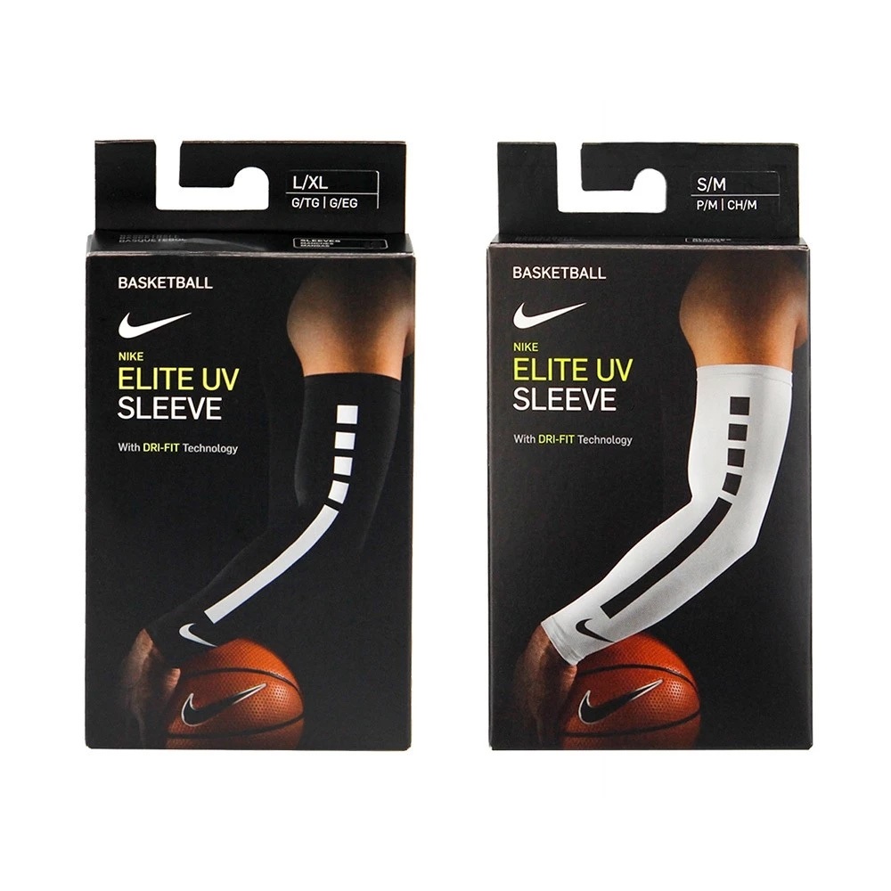 NIKE PRO ELITE 臂套 2.0 一雙入 健身 訓練 戶外運動 簡約 透氣 防曬 抗紫外線 人體工學 黑 白, , large