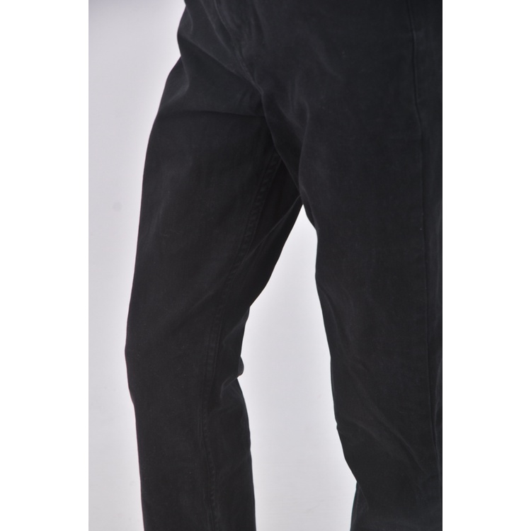 (M) net高腰丹寧牛仔抽鬚黑色長褲二手衣, , large