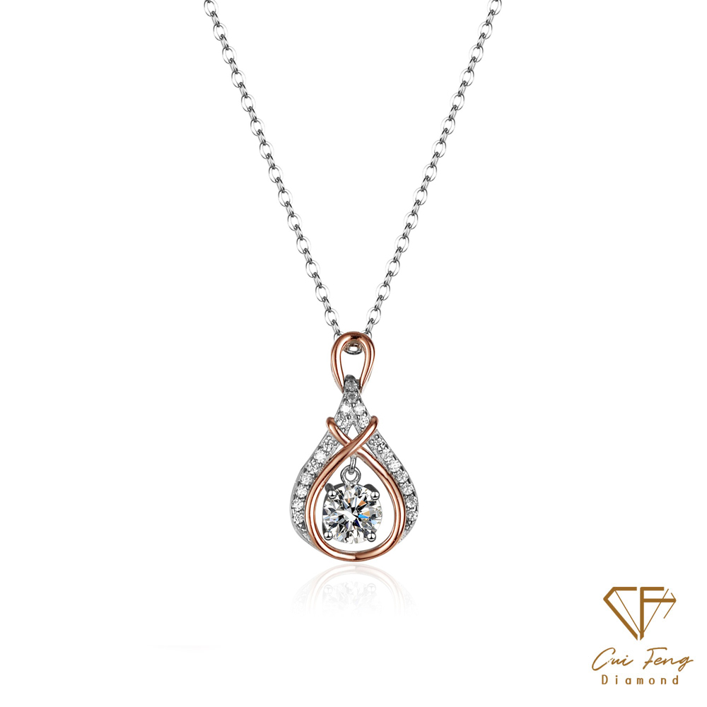 【CF鑽飾】項鍊 莫桑鑽《靈動之露》50分 項墜, , large