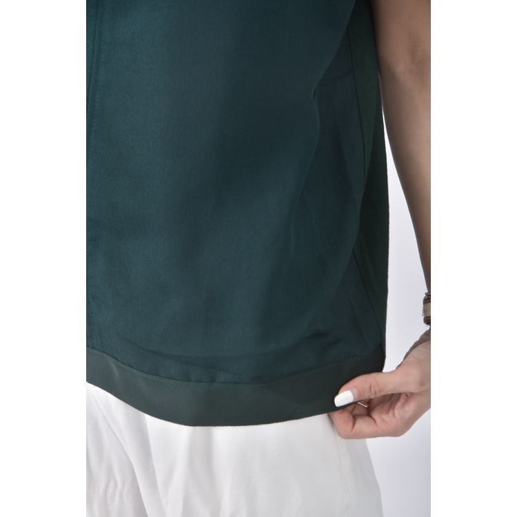 (S) mentor韓牌質感綠色短袖上衣二手衣, , large