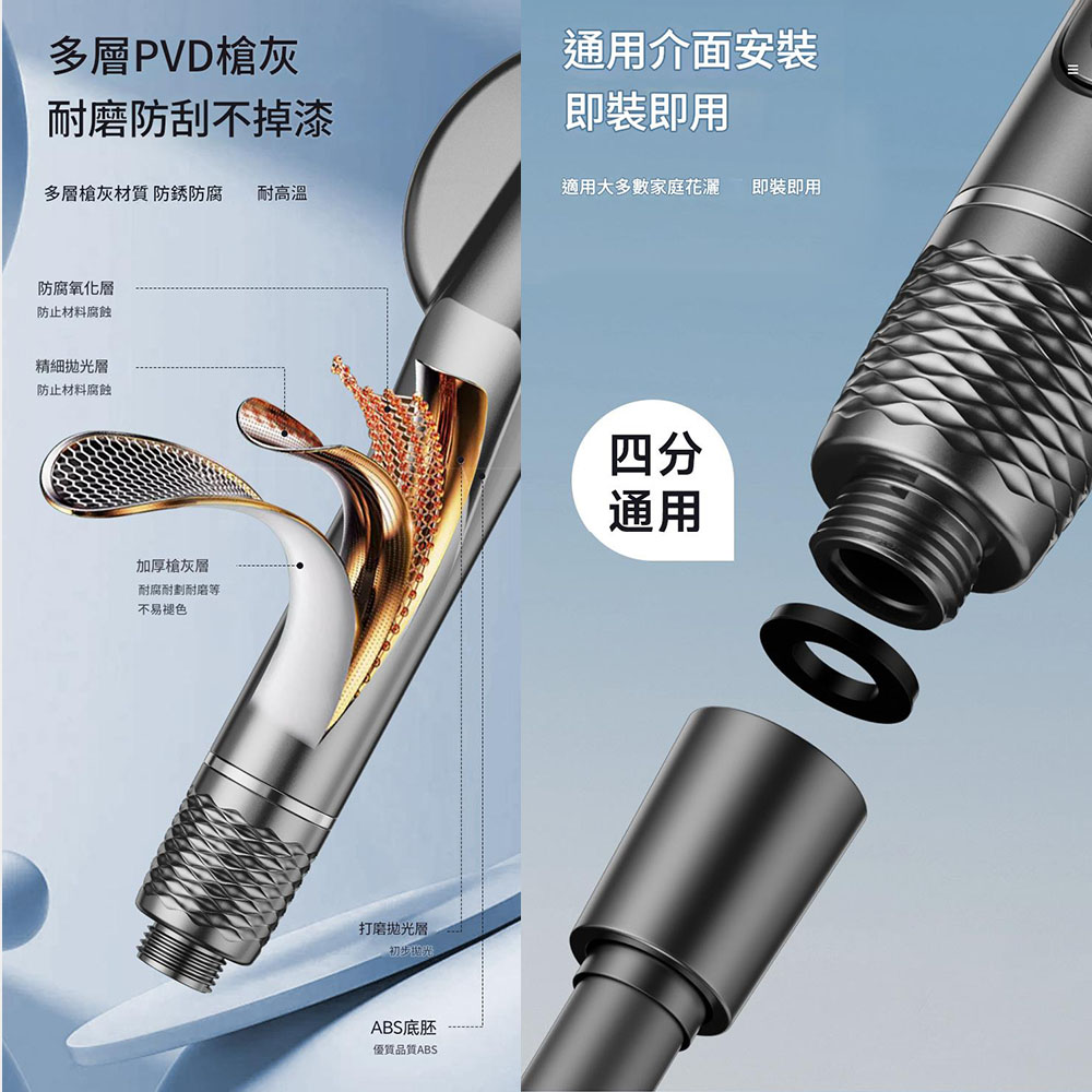 5檔帶刷蓮蓬頭(贈濾芯), , large