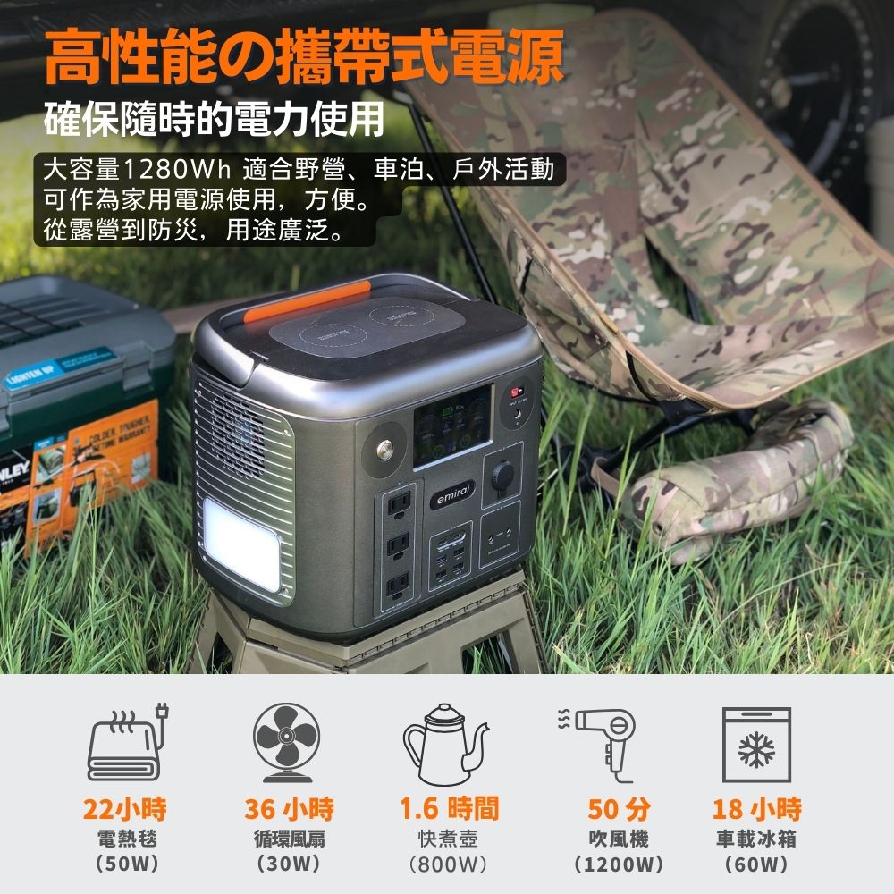 [emirai]次世代行動電站 1500W/1280Wh ｜ EMR1500｜MIRENEX｜太空灰, , large