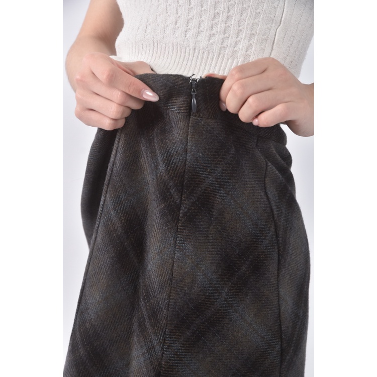 (M) jo an質感羊毛百褶黑色短裙二手衣, , large