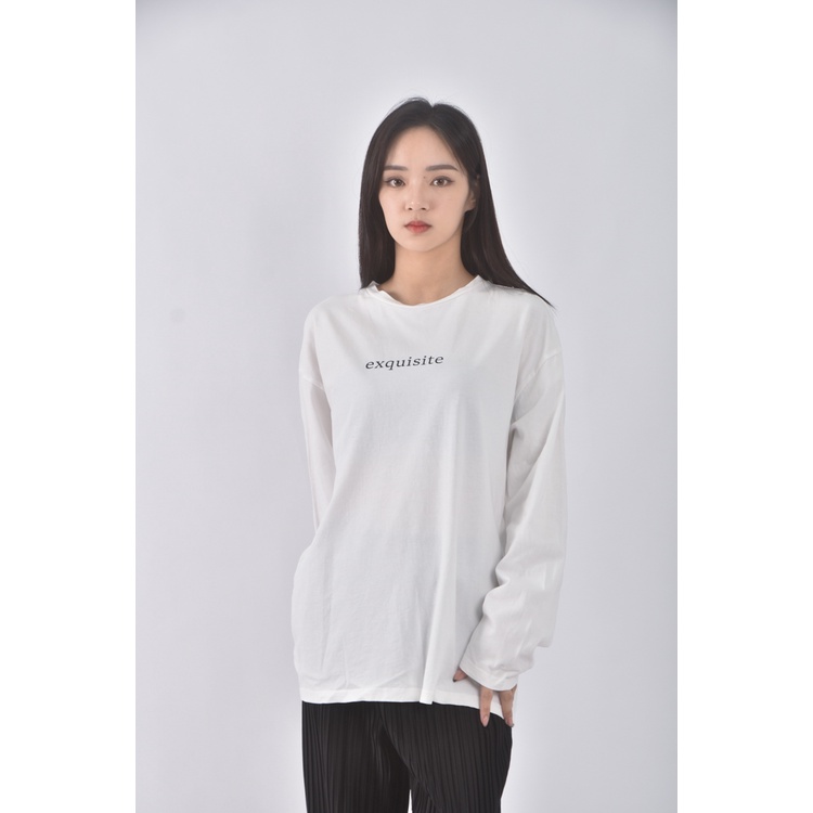 (F) mouggan字母白色長袖上衣二手衣, , large