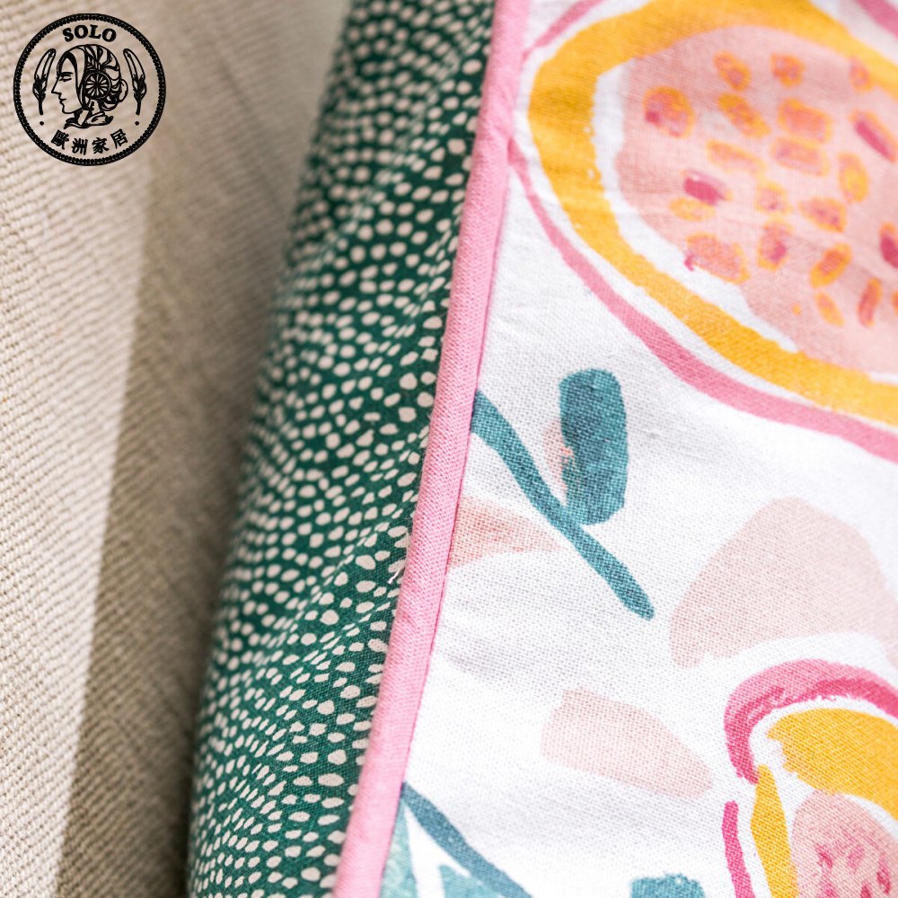 【SOLO Vintage】LCW Home 45x45cm Fruit Printed Pillow Cover Home Decor, , large