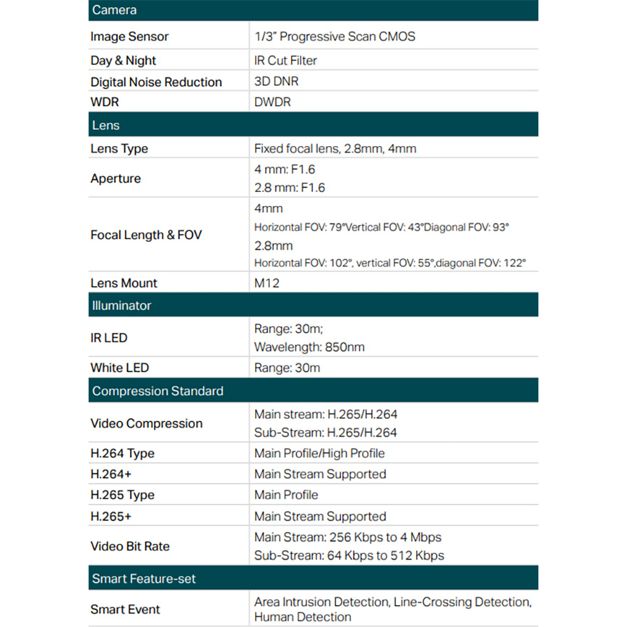 TP-LINK昌運監視器組合 VIGI NVR1008H-8MP 8路主機+VIGI C440 4MP全彩網路攝影機*8, , large