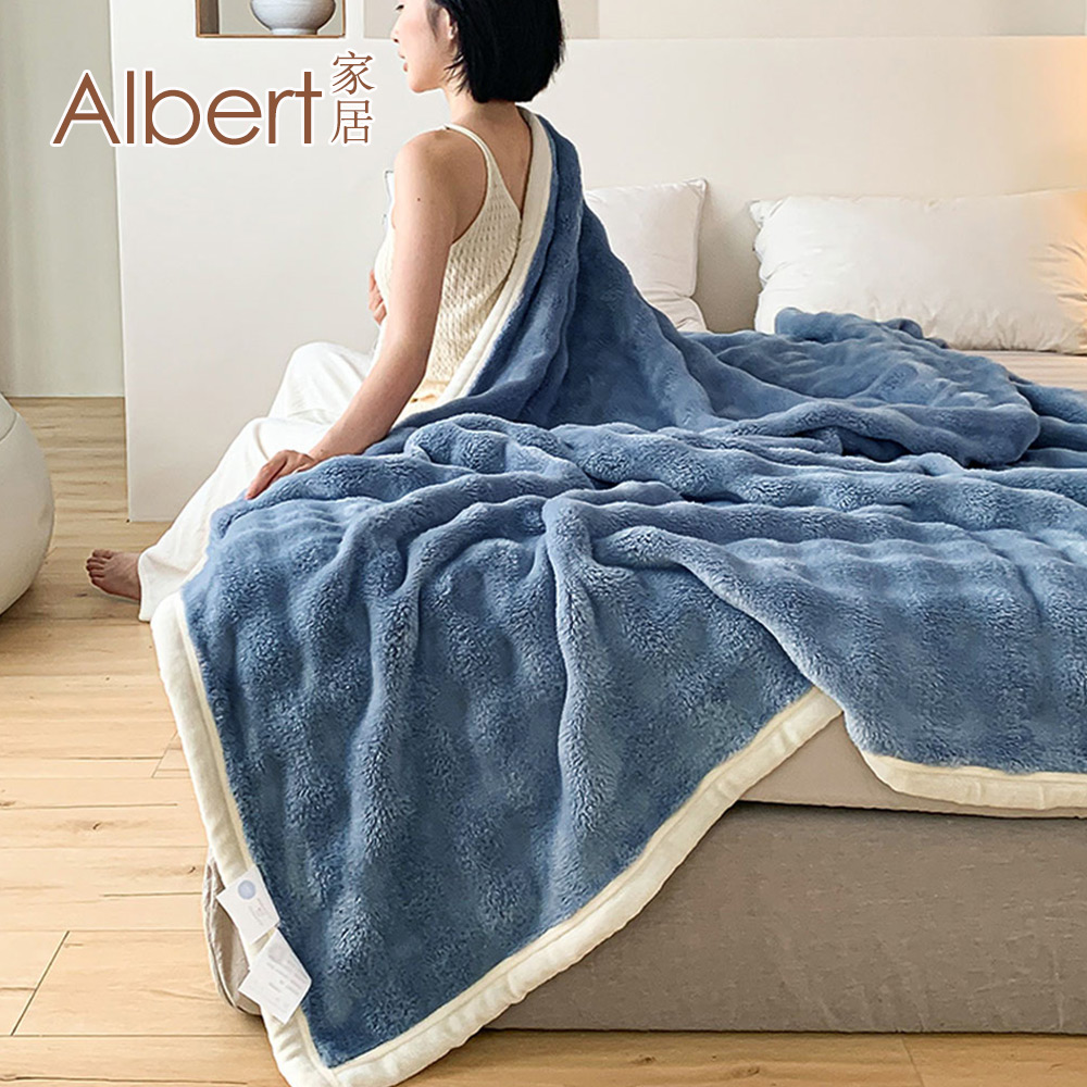 【Albert bedding】Rabbitblanket_MidnightBlue
