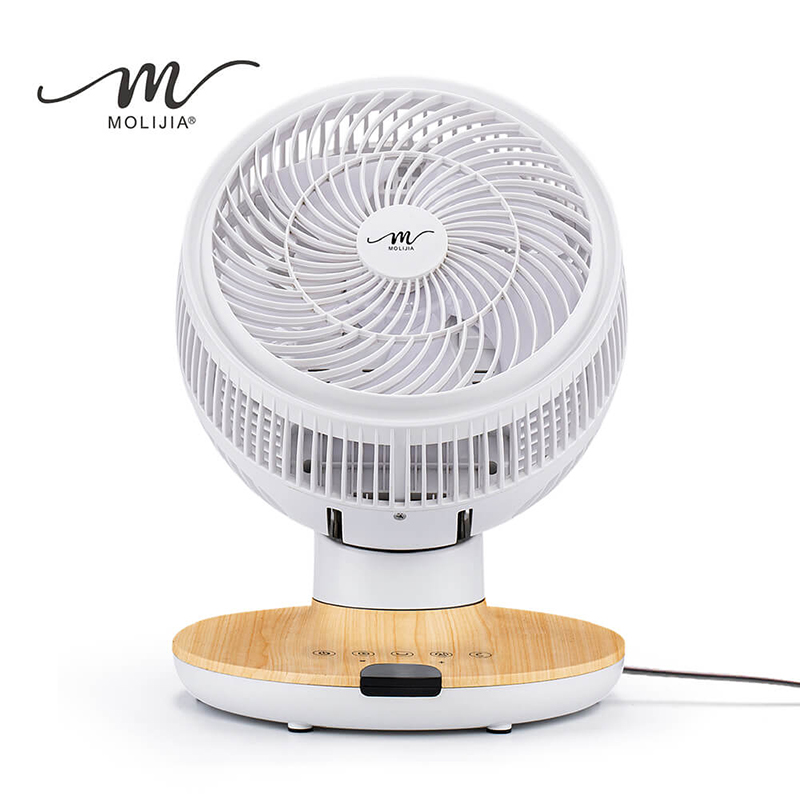 MOLIJIA M187 Fully Automatic DC Inverter Brushless Circulating Fan - 9-inch - White Wood Grain / Desktop / DC Fan, , large
