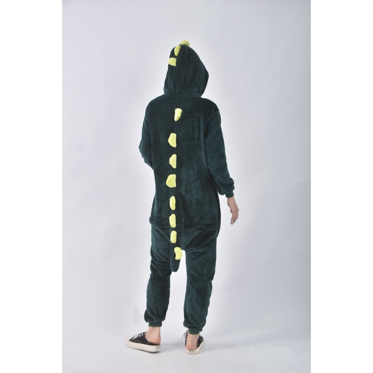 (F) 【安于晴Charlene私服】高腰恐龍睡衣綠色連身裝二手衣, , large