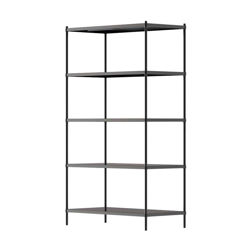 【Y HOUSE】120x60x210cm 5-layer hole-free iron plate storage rack rack iron rack - black paint