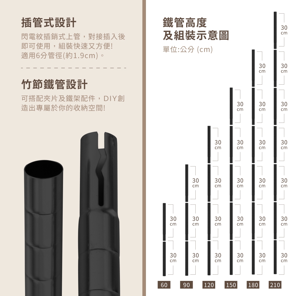 【KIWISH】60X30X150H 黑色四層架 收納架 倉儲架 鐵力士架 波浪架 四層架 架子 置物架 鐵架 層架, , large