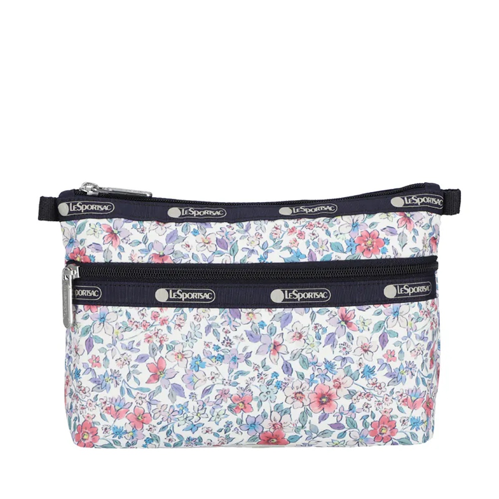 |快速出貨|Lesportsac Cosmetic Clutch 雙層拉鍊收納化妝包 - 織錦花語, , large