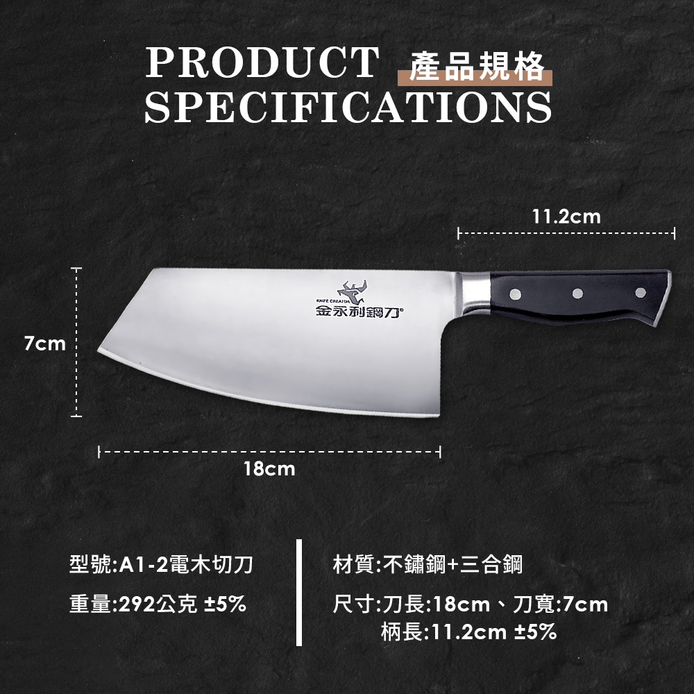 【金永利鋼刀】A1-2切刀+F8三德刀+LMG 錘紋不沾雪平鍋20cm, , large