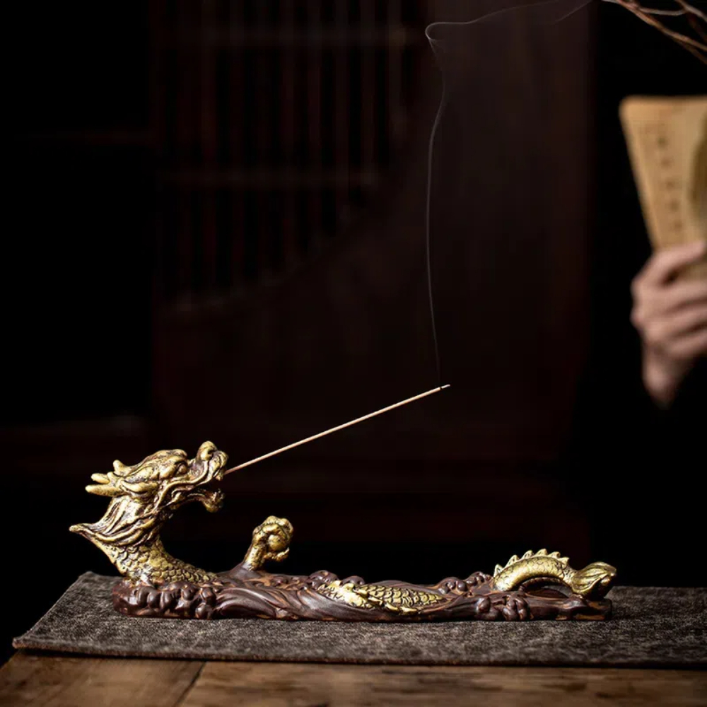 【A&R】招財開運祥龍好運連連香插香薰爐, , large